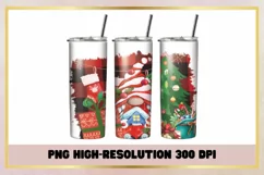 Christmas Plaid 20 Oz Skinny Tumbler Sublimation Product Image 1