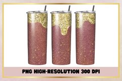 Purple Glitter watercolor 20 oz Skinny Tumbler Wrap Product Image 1