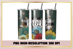 Flower Mom 20 oz Skinny Tumbler Wrap Product Image 1