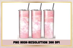 Pink Watercolor 20 oz Skinny Tumbler Sublimation Wrap Product Image 1