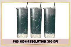 Christmas green glitter 20Oz Skinny Tumbler Sublimation Product Image 1