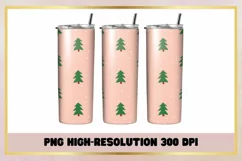 Christmas Trees 20 Oz Skinny Tumbler sublimation Wrap Product Image 1