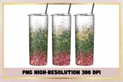 20 oz Skinny Tumbler Christmas Glitter Product Image 1