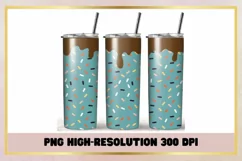 Sprinkles Rainbow Dripping 20 oz Skinny Tumbler Sublimation Product Image 1