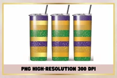 Mardi Gras 20 oz Skinny Tumbler Sublimation Wrap Product Image 1