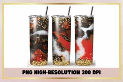 Christmas Marble 20 oz Skinny Tumbler Sublimation Wrap Product Image 1