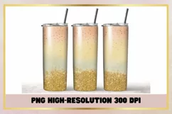 20 oz Skinny Tumbler Glitter Sublimation Full Wrap Product Image 1