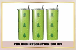 Christmas Trees 20 Oz Skinny Tumbler sublimation Wrap Product Image 1