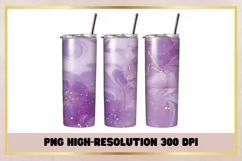 Purple Marble 20 oz Skinny Tumbler Wrap Sublimation Product Image 1