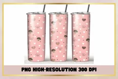 Valentines Candy Hearts 20oz Skinny Tumbler Sublimation Wrap Product Image 1