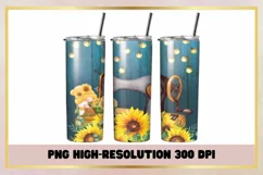 Flowers Vintage Blue 20 oz Skinny Tumbler Wrap Product Image 1