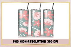 Flowers 20 oz Skinny Tumbler Sublimation Wrap Product Image 1