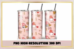Valentine Genome 20 oz Skinny Tumbler Sublimation Wrap Product Image 1