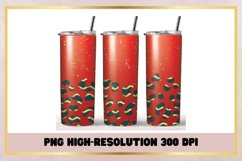 Christmas leopard glitter 20 oz Skinny Tumbler Sublimation Product Image 1