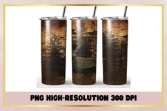 Deer Vintage Watercolor 20 oz Skinny Tumbler Sublimation Wra Product Image 1