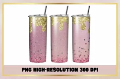Christmas Glitter 20 Oz Skinny Tumbler sublimation Product Image 1