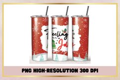 Feeling jolly Christmas 20 oz Skinny Tumbler Sublimation Product Image 1