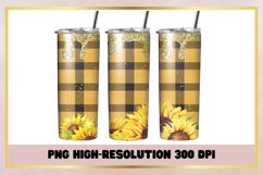 Sunflowers 20 oz Skinny Tumbler Wrap Sublimation Product Image 1