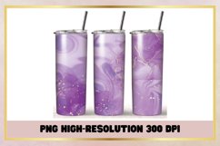 Purple Watercolor 20 oz Skinny Tumbler Sublimation Wrap Product Image 1