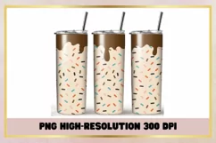 Sprinkles Rainbow Dripping 20 oz Skinny Tumbler Sublimation Product Image 1
