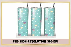 Valentines Candy Hearts 20oz Skinny Tumbler Sublimation Wrap Product Image 1