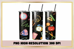 Back to School Teacher 20 oz Skinny Tumbler Wrap Product Image 1