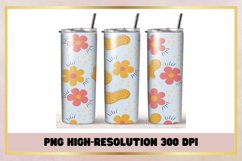 Flowers Boho 20 oz Skinny Tumbler Sublimation Wrap Product Image 1