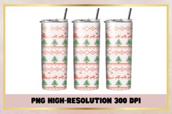 Knitted Christmas 20 oz Skinny Tumbler Wrap Sublimation Product Image 1