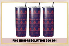 Knitted Christmas 20 oz Skinny Tumbler Wrap Sublimation Product Image 1