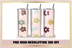 Flowers Boho Watercolor 20 oz Skinny Tumbler Sublimation Product Image 1