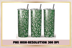 Christmas leopard glitter 20 oz Skinny Tumbler Sublimation Product Image 1