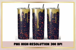 Christmas Dripping 20 oz Skinny Tumbler Sublimation Wrap Product Image 1