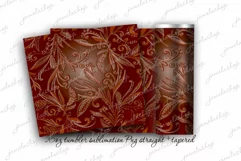 Floral Tooled leather tumbler design 20oz tapered & straight Product Image 2
