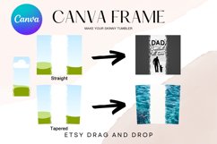 20oz Skinny Tumbler Bleach Effect Canva Frame Template Product Image 1