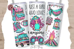 Camping Queen Tumbler Wrap PNG | Camping PNG Product Image 1