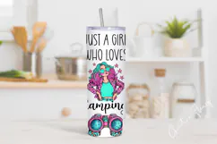 Camping Queen Tumbler Wrap PNG | Camping PNG Product Image 2