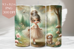 Princess &amp; Puppy 20oz Tumbler Wrap PNG Sublimation Product Image 1