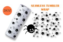 Tumbler wrap 20 oz halloween sublimation seamless spiders Product Image 1