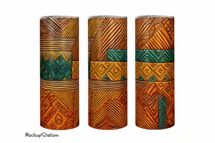 Western Tumbler Wrap| Vintage Tooled Leather PNG Design Product Image 1