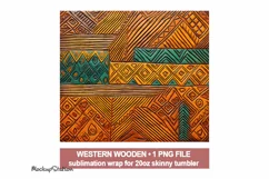 Western Tumbler Wrap| Vintage Tooled Leather PNG Design Product Image 2