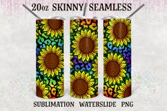 Sunflower Leopard Tumbler Burst Sublimation, Burst template Product Image 2