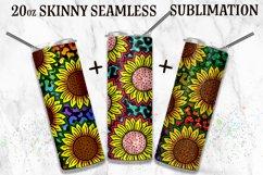 Sunflower Leopard Tumbler Burst Sublimation, Burst template Product Image 1