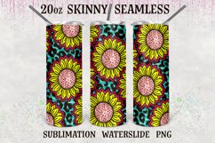 Sunflower Leopard Tumbler Burst Sublimation, Burst template Product Image 4