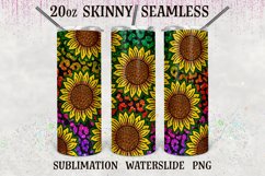 Sunflower Leopard Tumbler Burst Sublimation, Burst template Product Image 3