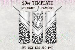 Cute Leopard Tumbler Burst svg, Burst template svg, Product Image 1