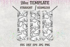 Shark Tumbler Burst svg, Burst template svg, Tumbler svg Product Image 1