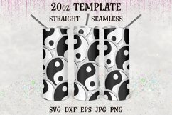 Ying Yang Tumbler Burst svg, Burst template svg, Tumbler svg Product Image 1