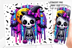 Cute and Spooky Halloween Tumbler wrap PNG, 20 oz. Product Image 2