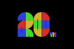 20th anniversary colorful logo template number design Product Image 2