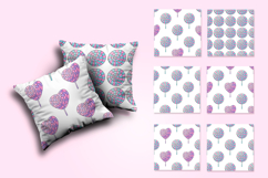 Candies. Cute pattern with sweets. Round purple lollipops Product Image 2